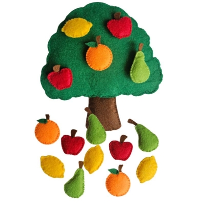 fieltro frutas árboles
